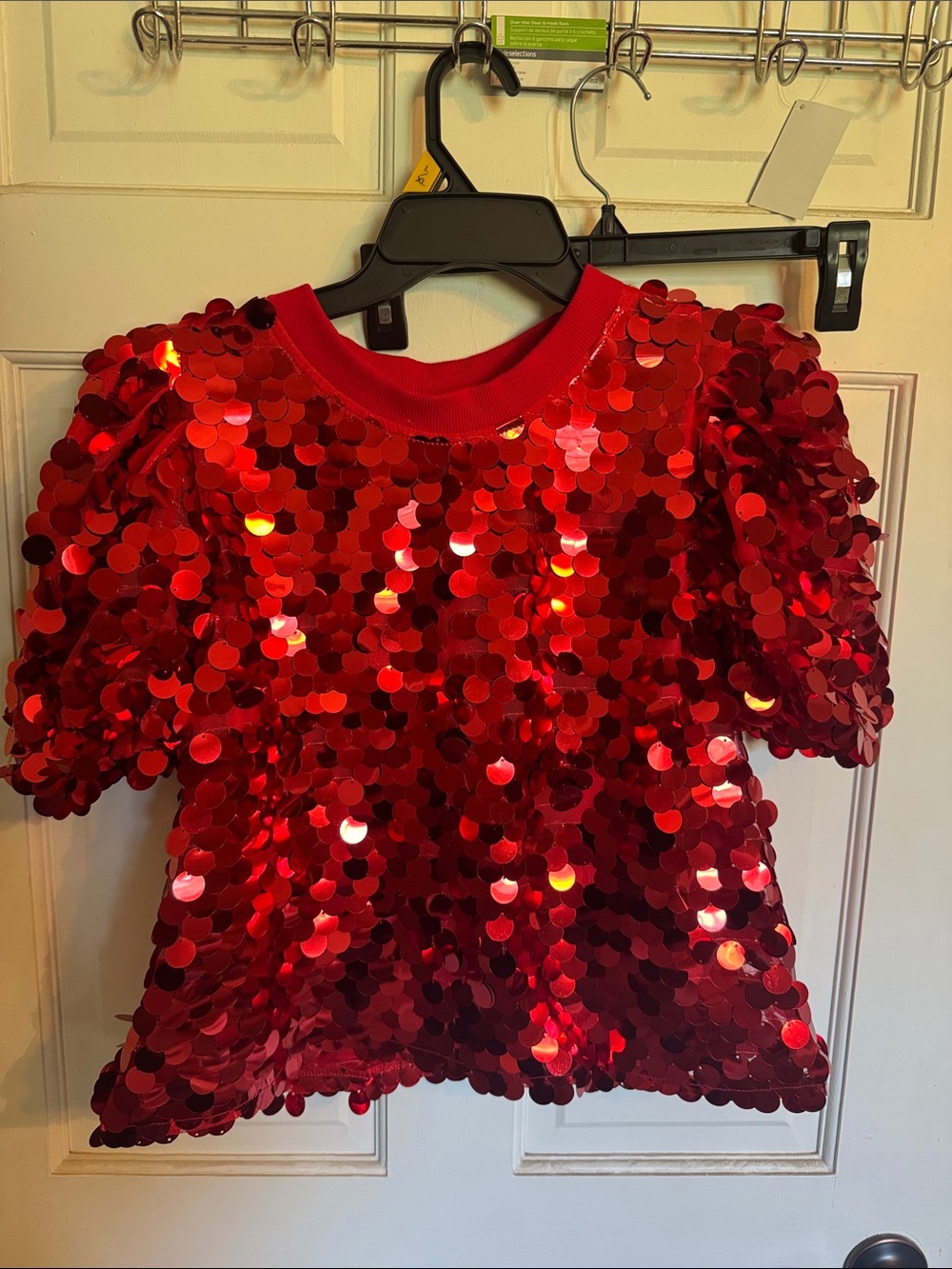 Queen of Sparkles red sequin top